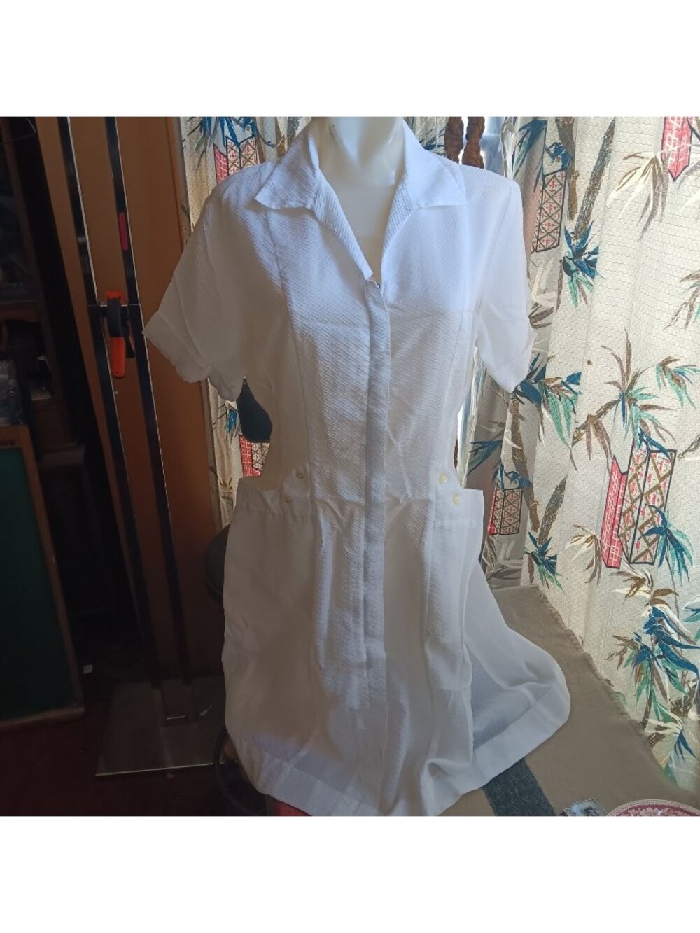 Vintage 1960's Penneys White Nurse Uniform Dress Halloween Costume Ratched